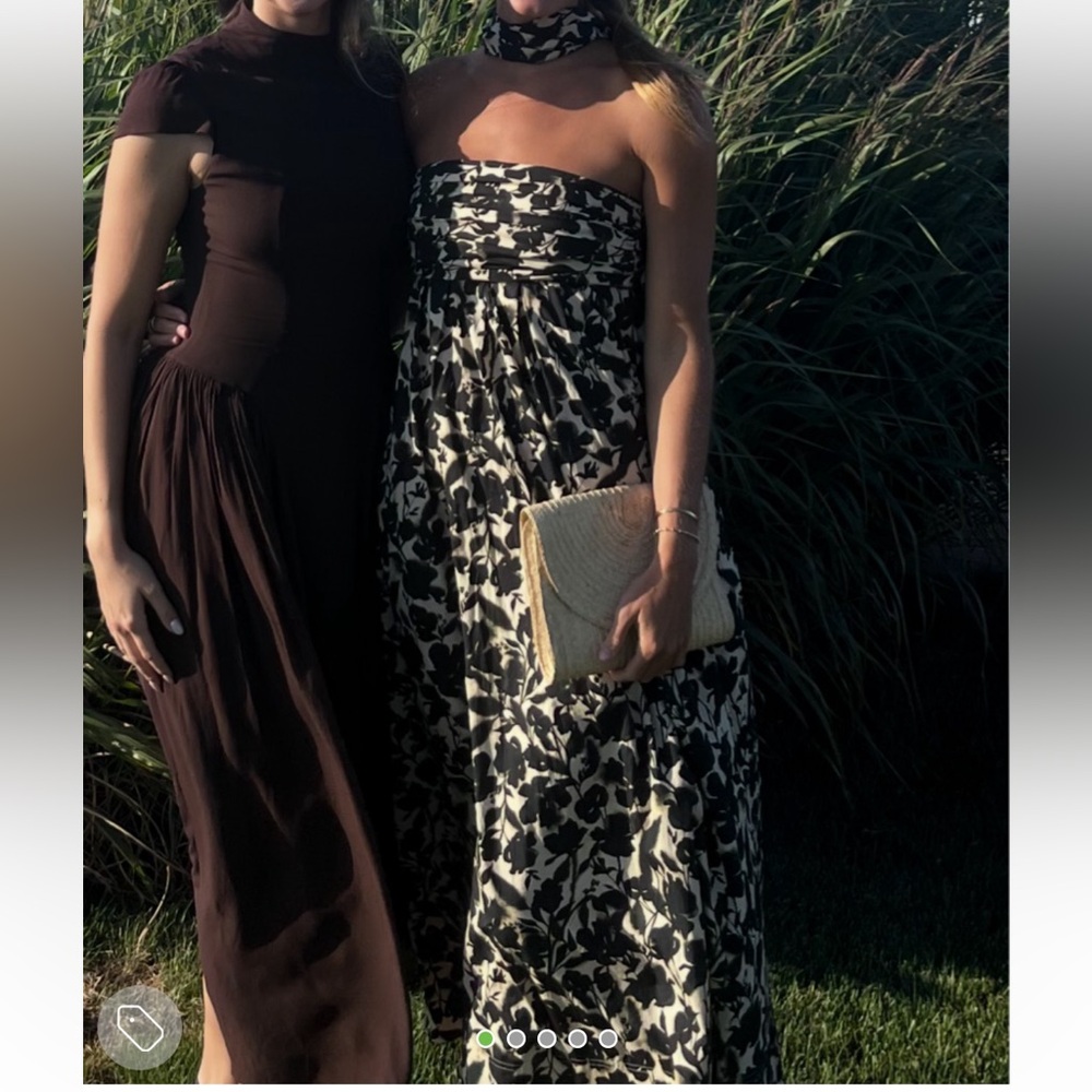 J. Crew Black and Cream Maxi Dress